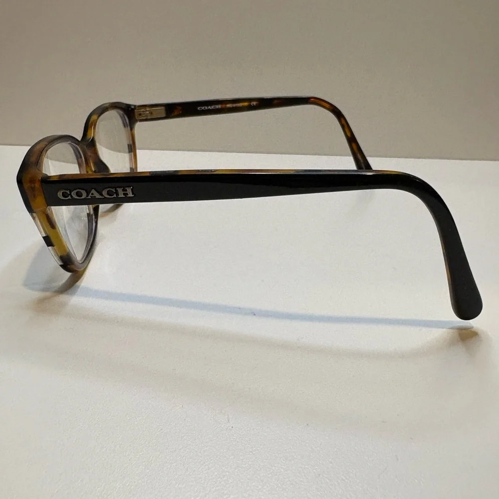 COACH EYEGLASSES‎ 5443 (Black Tort Gltr Varsity Stripe) 52•16•140 COACH GLASSES
